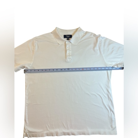 GH BASS & Co. Men’s Polo, With Collar, Short Sleeves, Solid White, Size Large - Picture 6 of 10